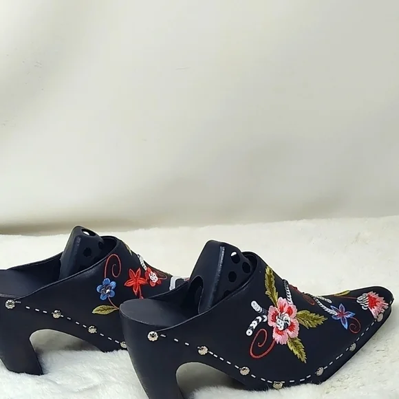 Beautiful Sequin Studded Platform Mules Size 36 - Picture 4 of 8